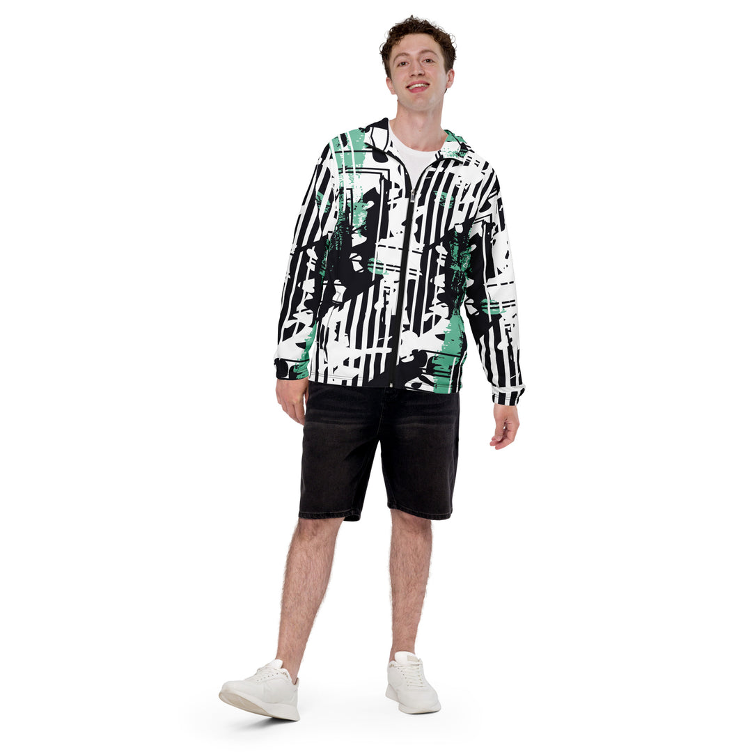 Men’s Windbreaker - White-Black Track