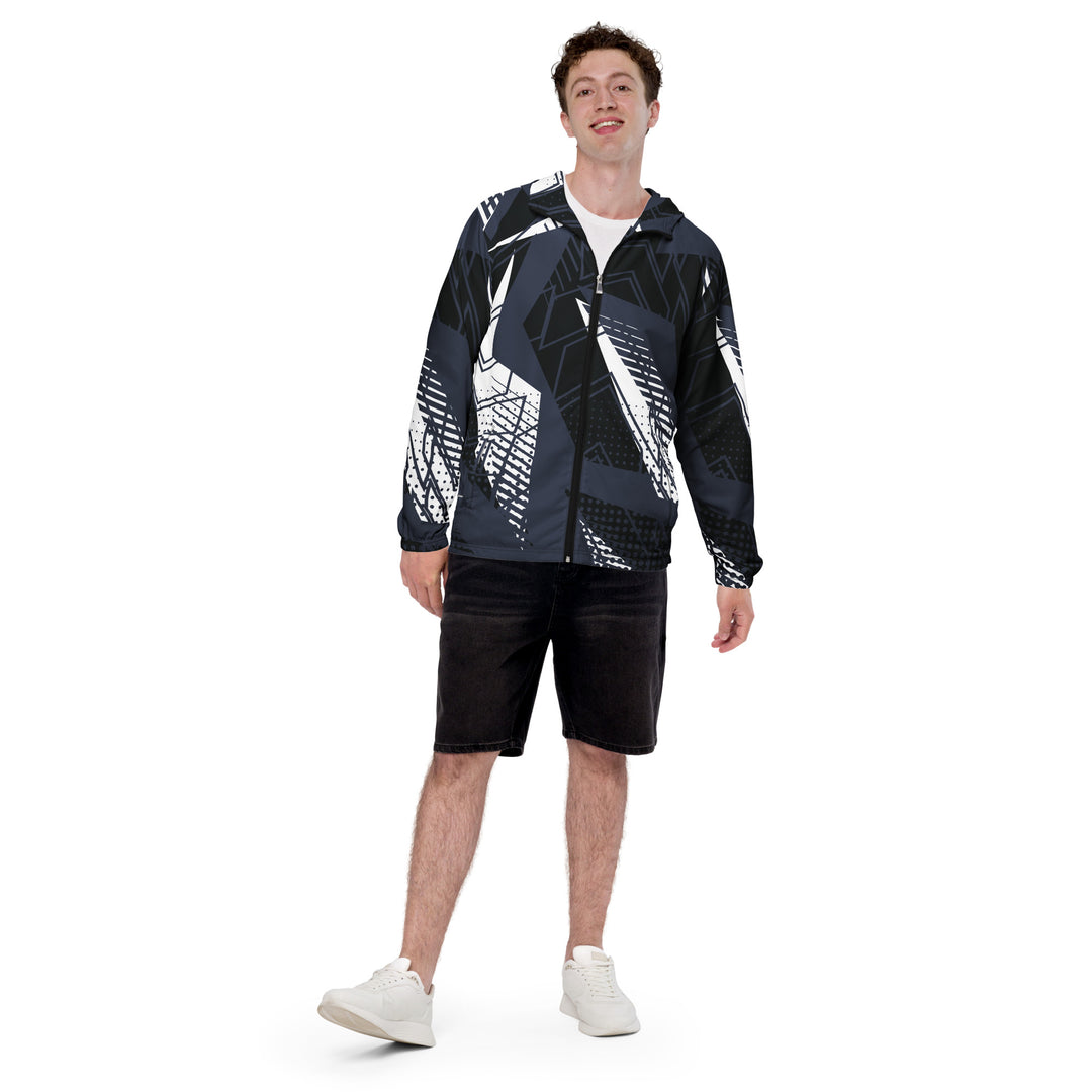 Men’s Windbreaker - Black-White Track