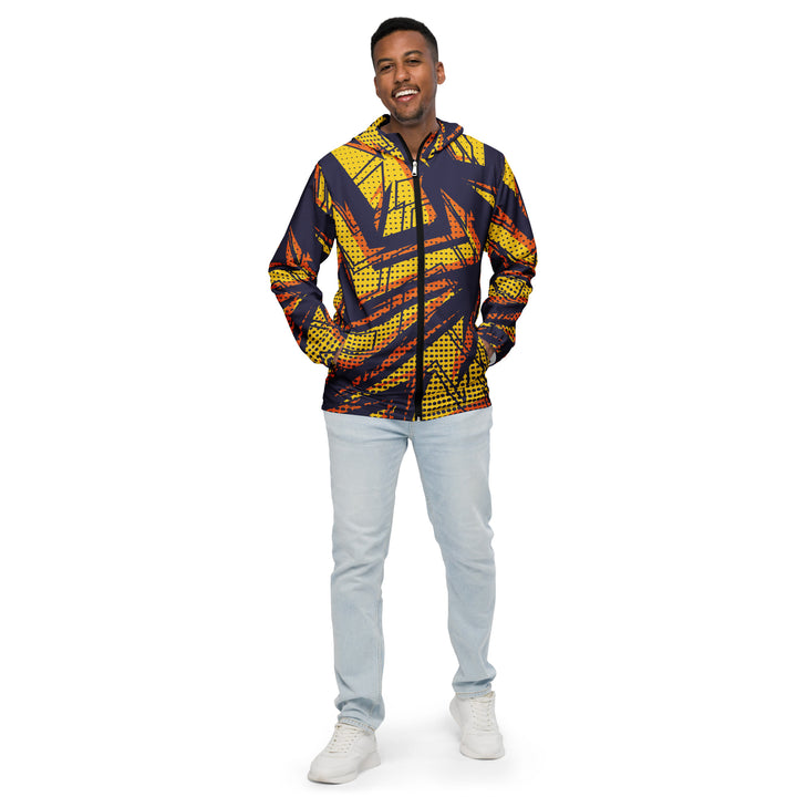 Men’s Windbreaker - Purple-Orange Graffiti