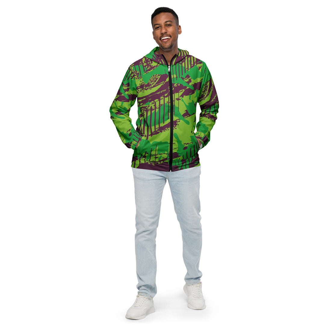 Men’s Windbreaker - Green-Brown Track