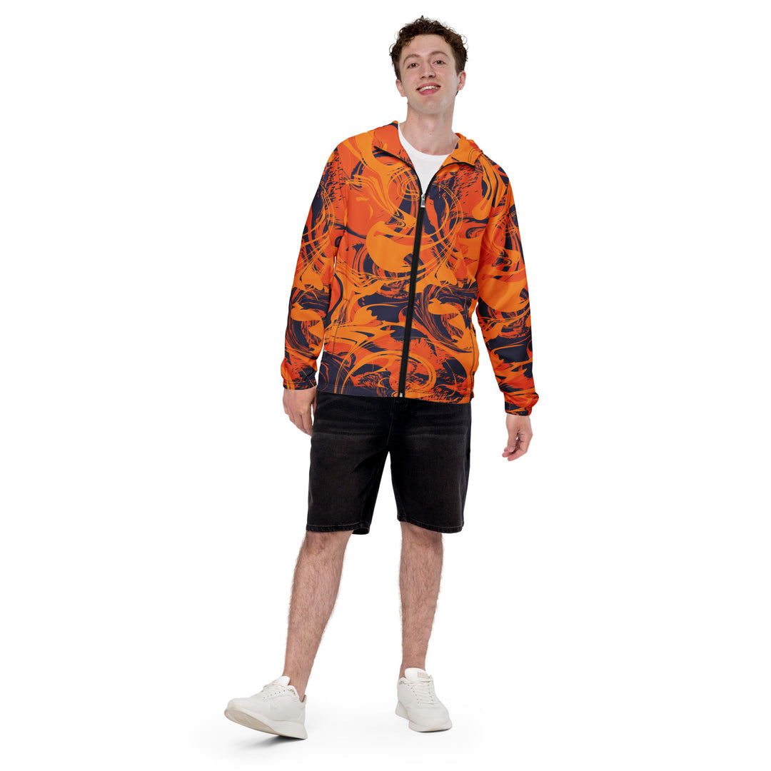 Men’s Windbreaker - Orange-Purple Dye