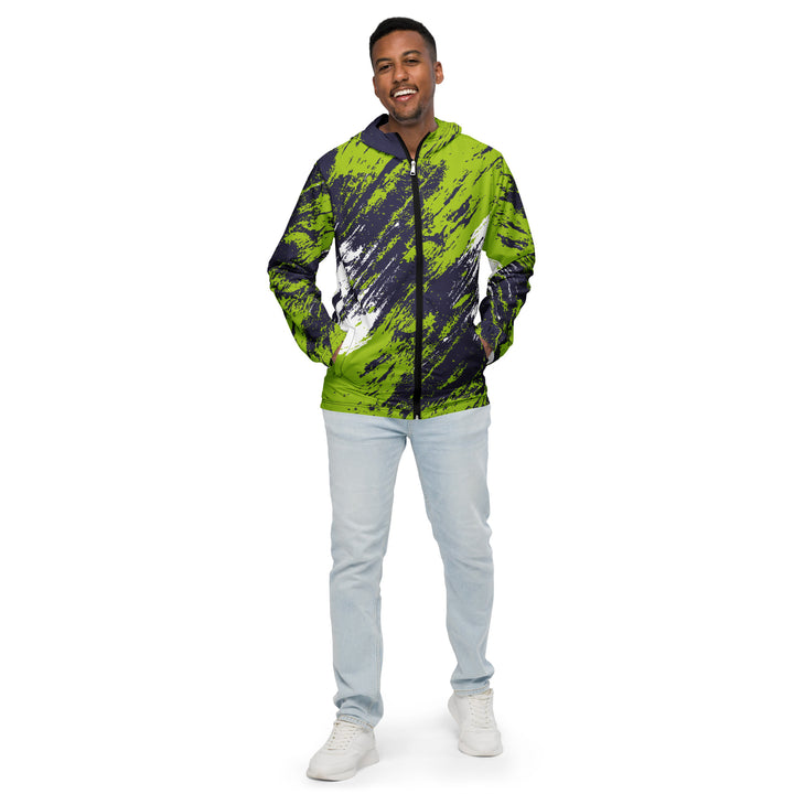 Men’s Windbreaker - Green-Black Ground