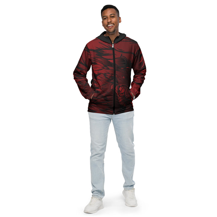 Men’s Windbreaker - Red-Black Dragon