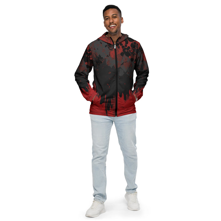 Men’s Windbreaker - Black-Red Fear