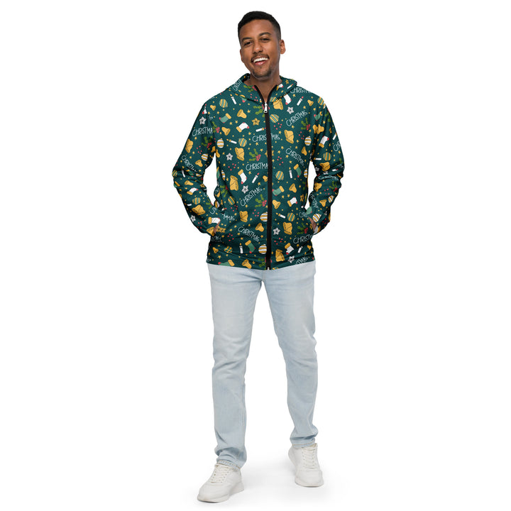 Men’s Windbreaker - Green Christmas