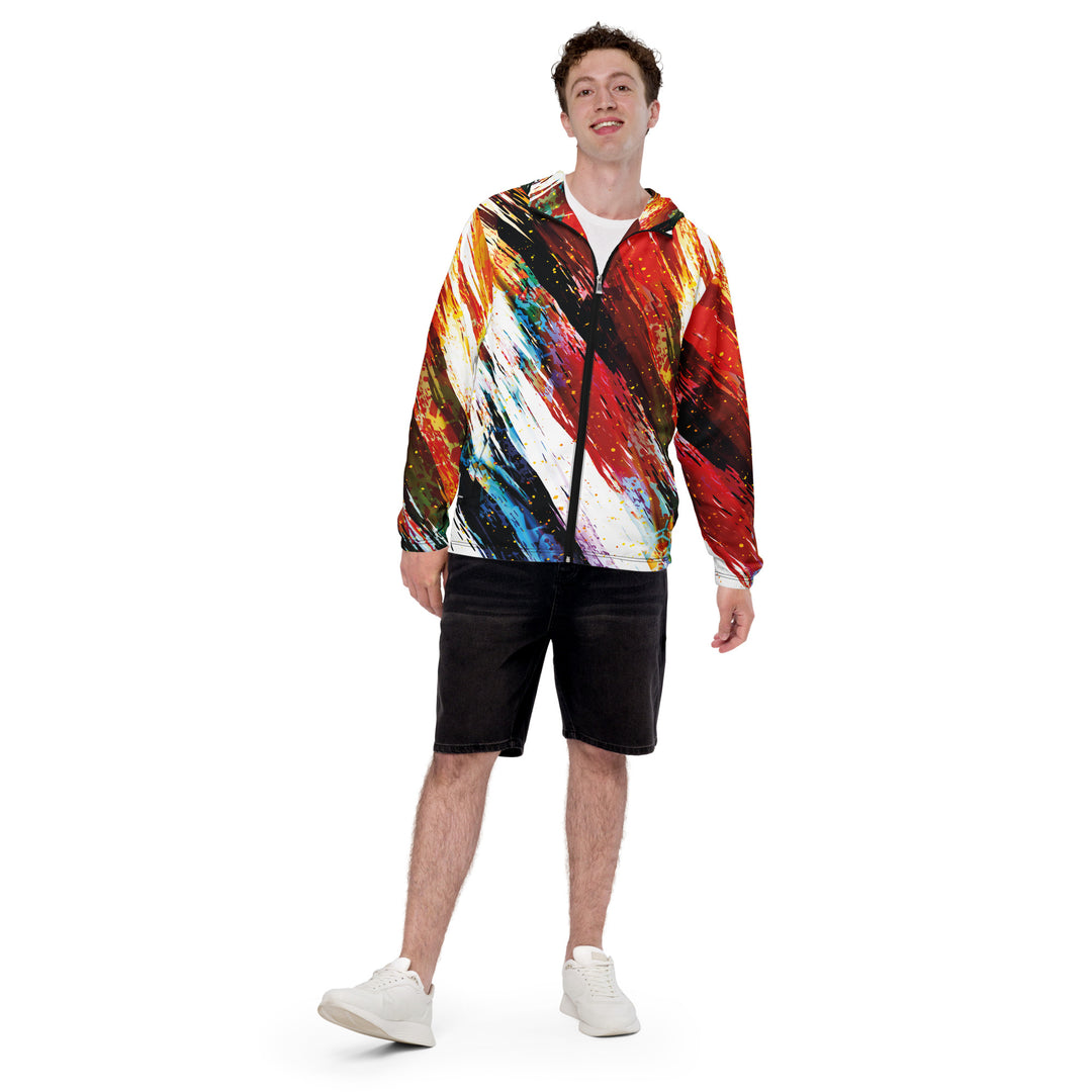 Men’s Windbreaker - White-Red Slam