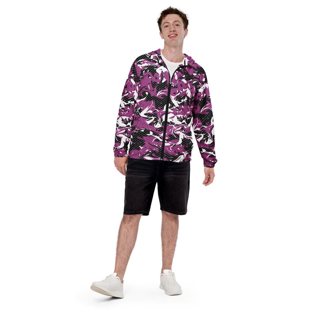 Men’s Windbreaker - Purple-Black Chaos