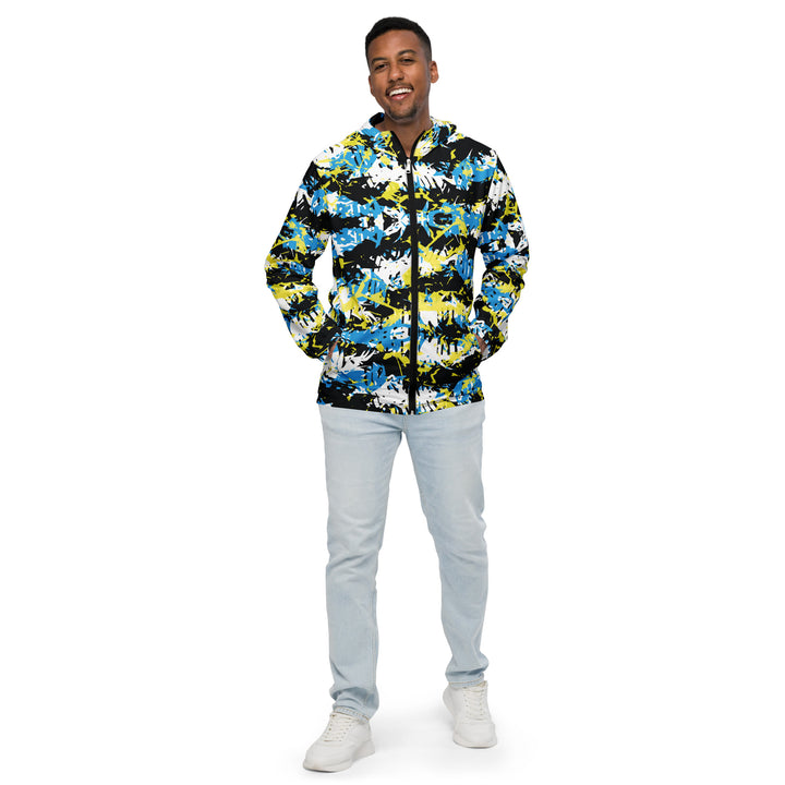 Men’s Windbreaker - Blue-Yellow Mix