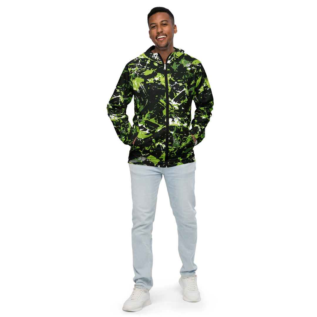 Men’s Windbreaker - Black-Green Forest