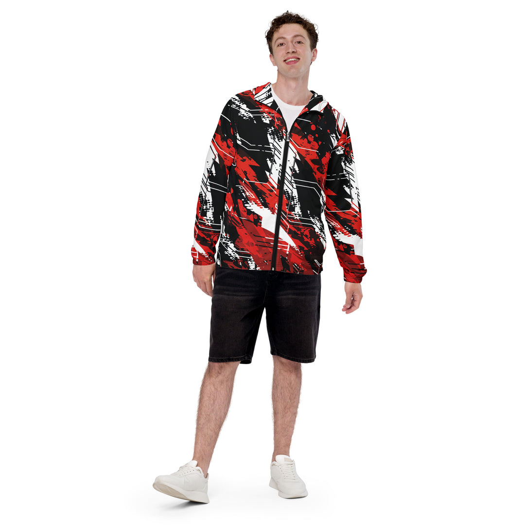 Men’s Windbreaker - Black-Red Future