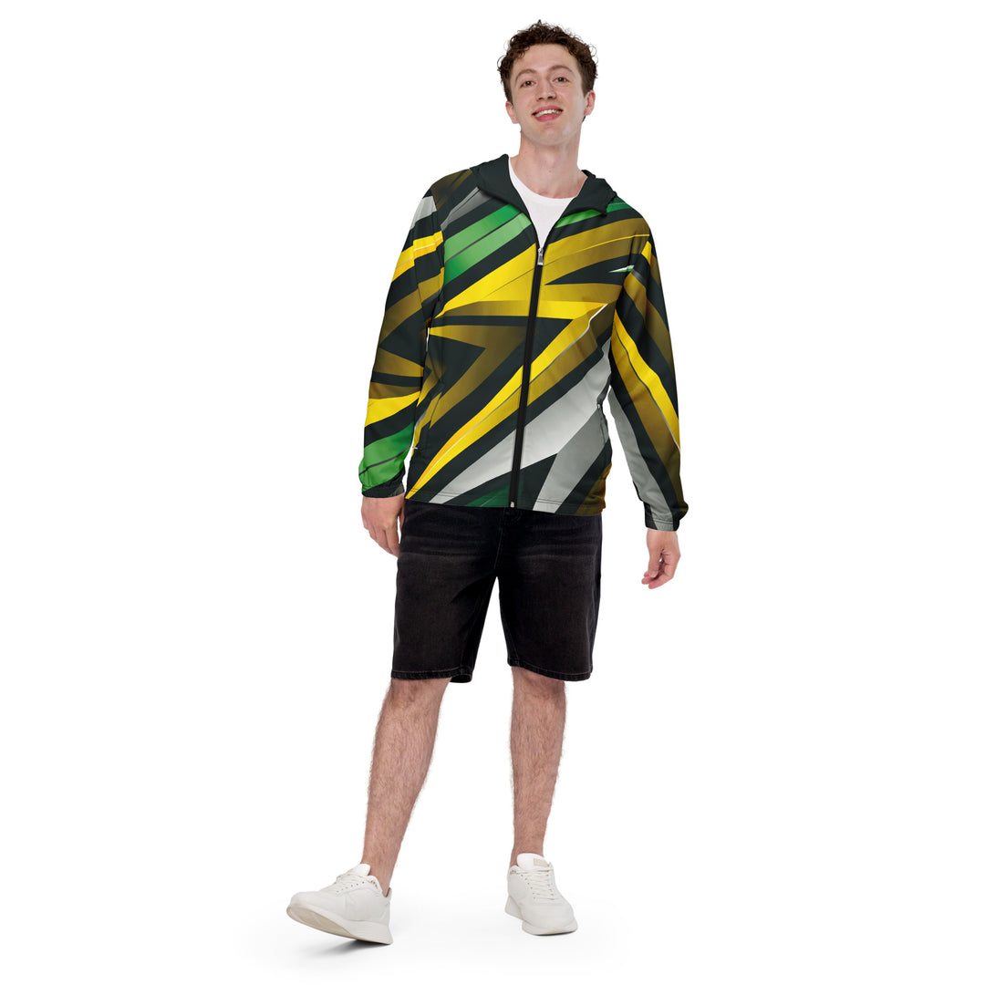 Men’s Windbreaker - Yellow-Green Trace