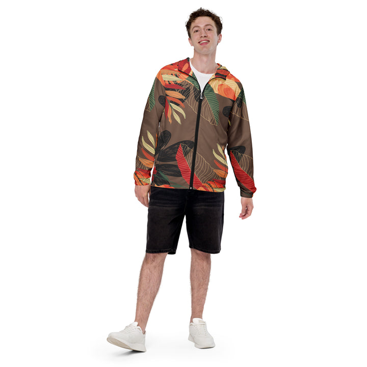 Men’s Windbreaker - Brown-Red Jungle