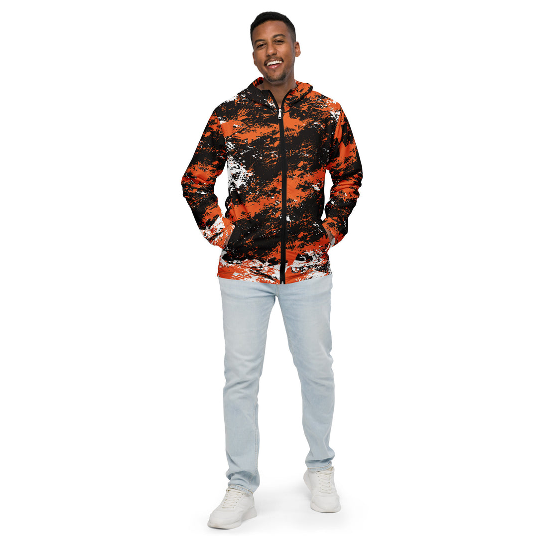 Men’s Windbreaker - Black-Orange Pitch