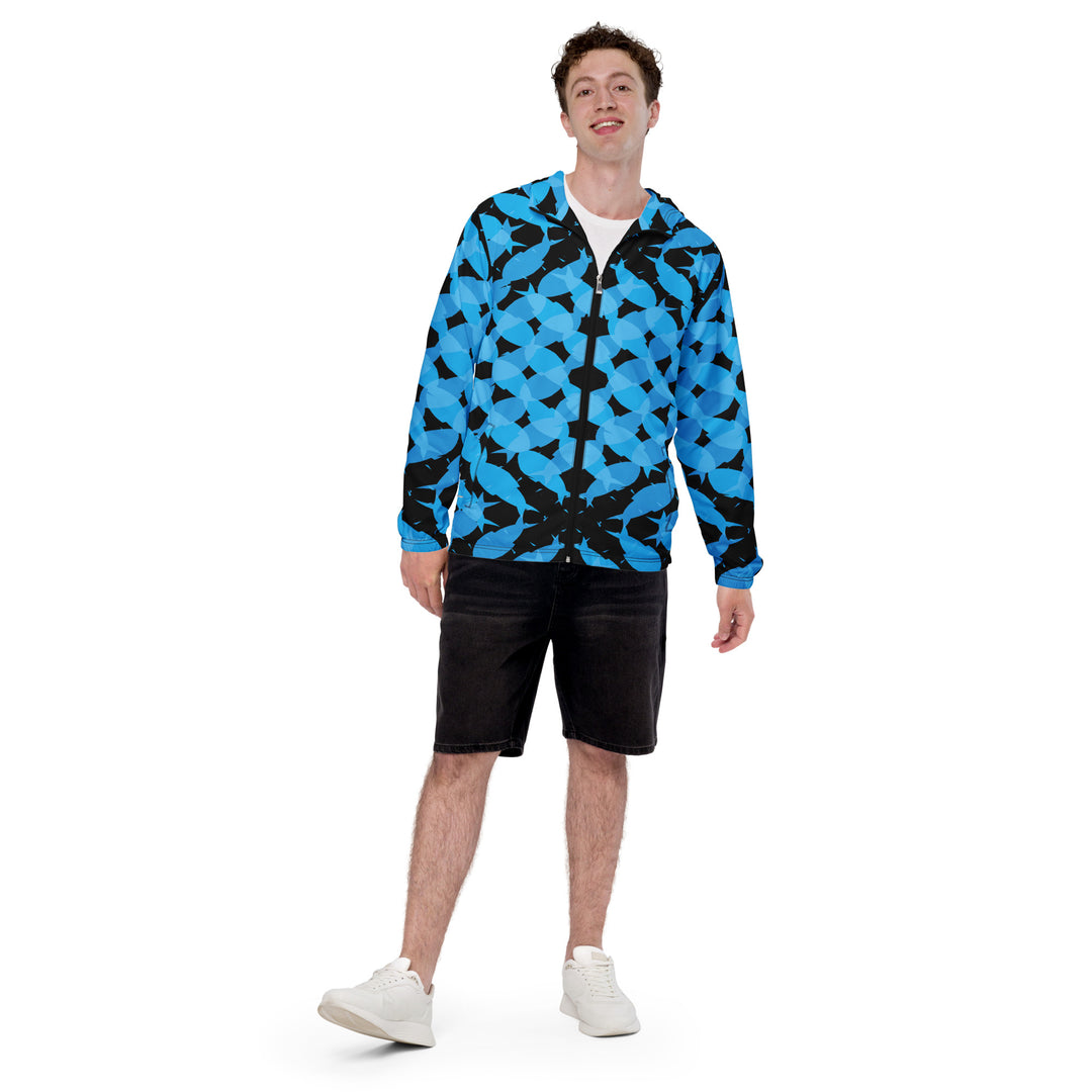 Men’s Windbreaker - Blue-Black Multiply