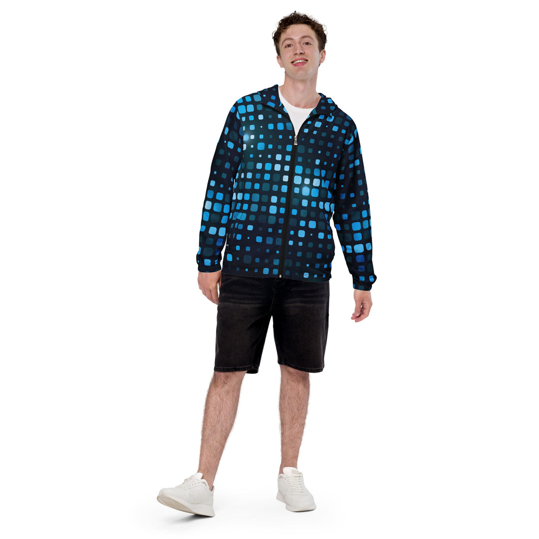 Men’s Windbreaker - Black-Blue Shimmer