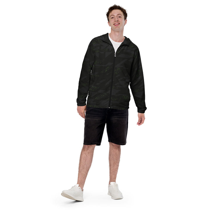 Men’s Windbreaker - Black-Green Shine