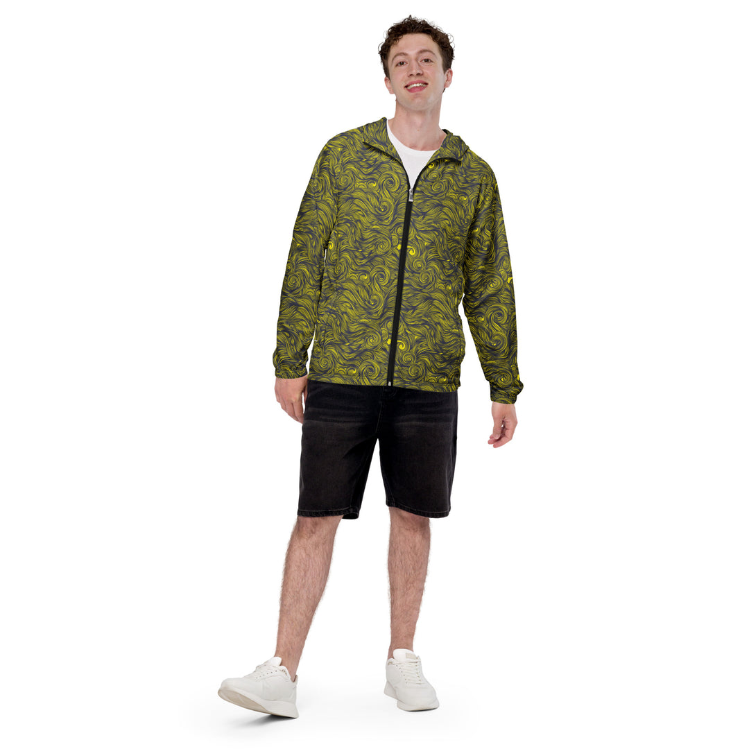 Men’s Windbreaker - Yellow Curl