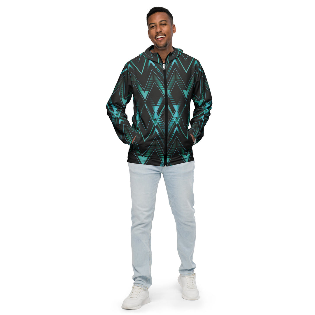 Men’s Windbreaker - Black-Turquoise Ultimate