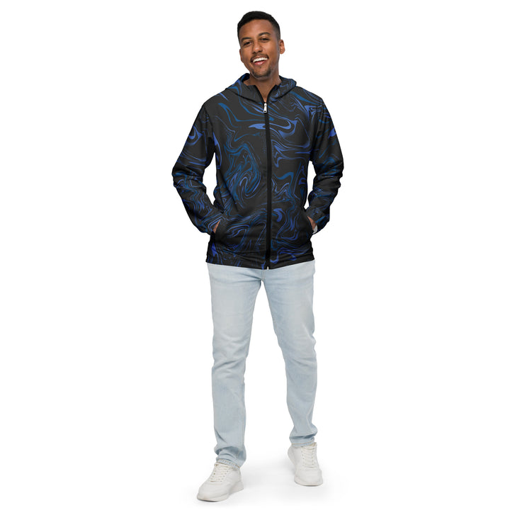 Men’s Windbreaker - Black-Blue Dye