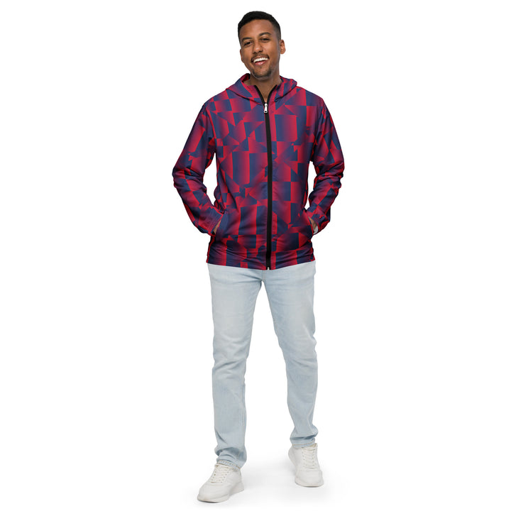 Men’s Windbreaker - Red-Blue Shift