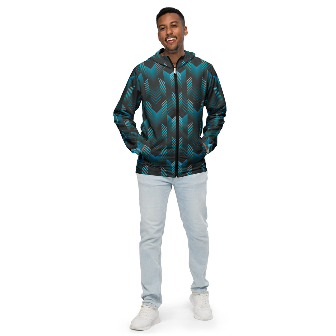 Men’s Windbreaker - Black-Green Modern