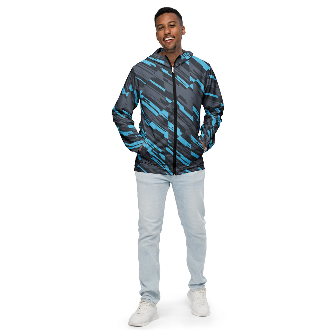 Men’s Windbreaker - Grey-Blue Skew