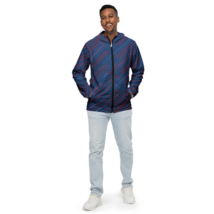 Men’s Windbreaker - Blue-Red Clip