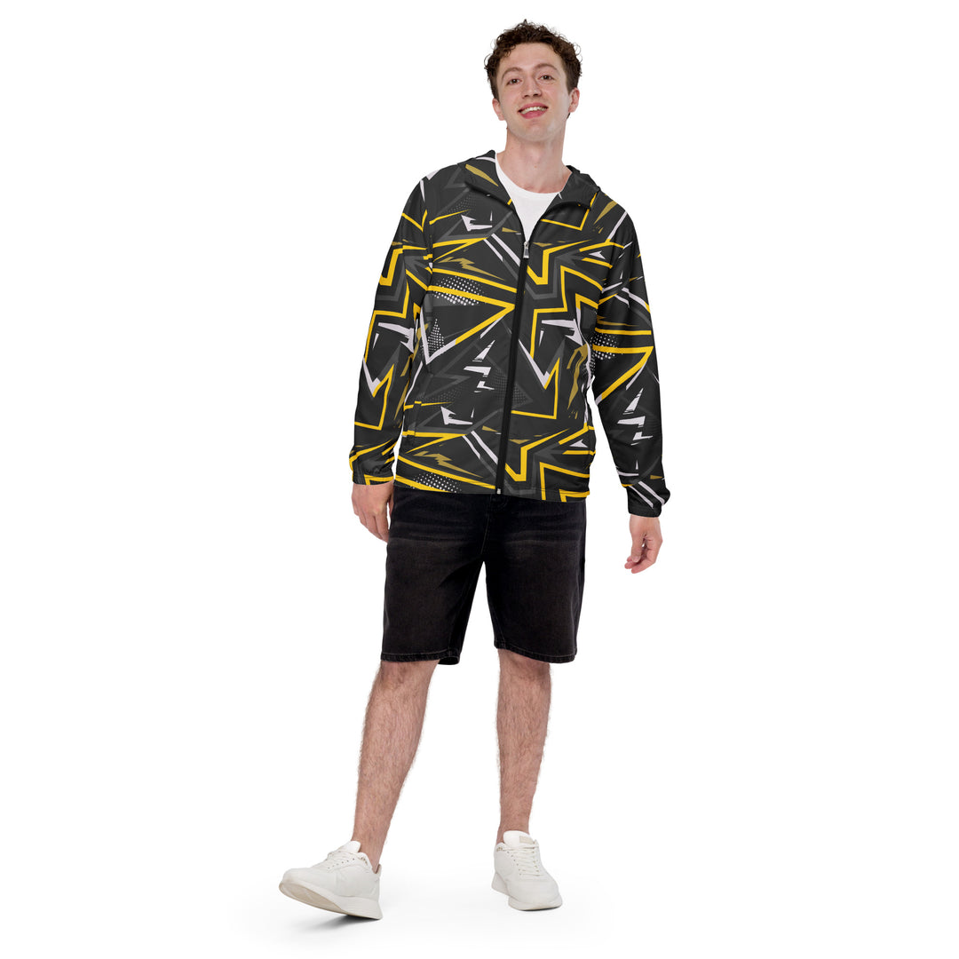 Men’s Windbreaker - Black-Yellow Tension