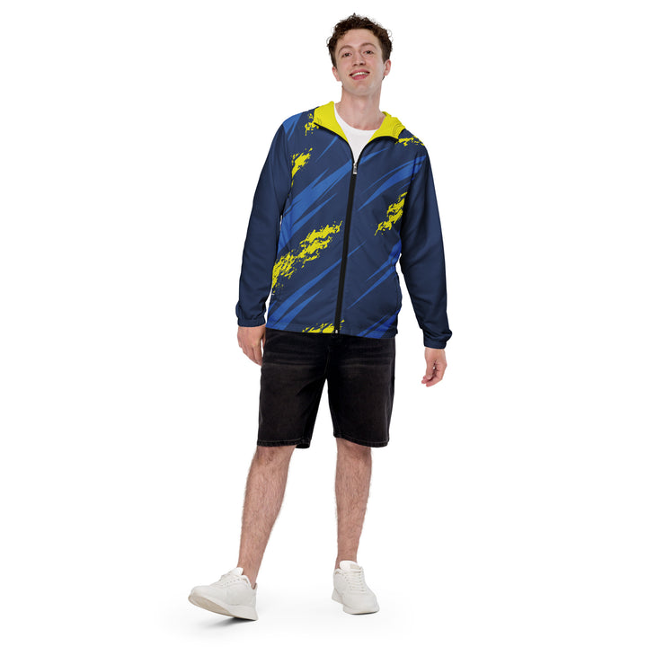 Men’s Windbreaker - Blue-Yellow Storm