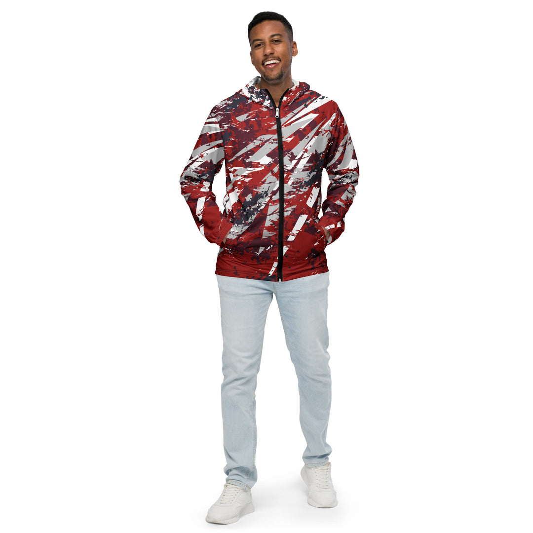 Men’s Windbreaker - Red-White Phoenix