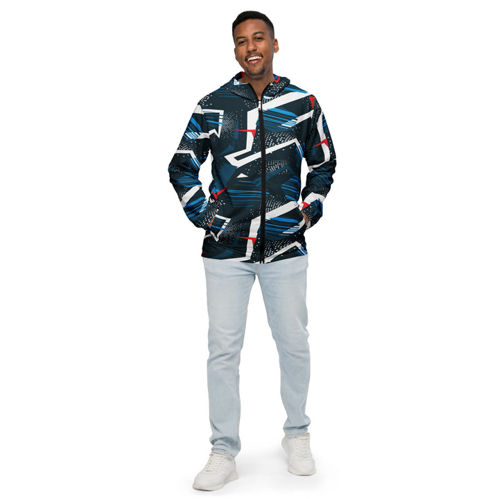 Men’s Windbreaker - Black-Blue Storm