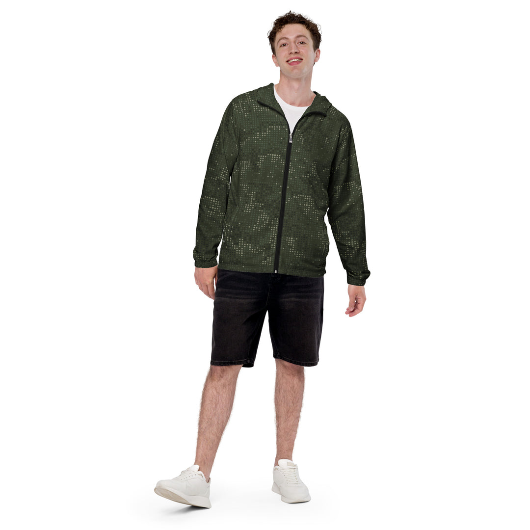 Men’s Windbreaker - Green-Grey Camouflage