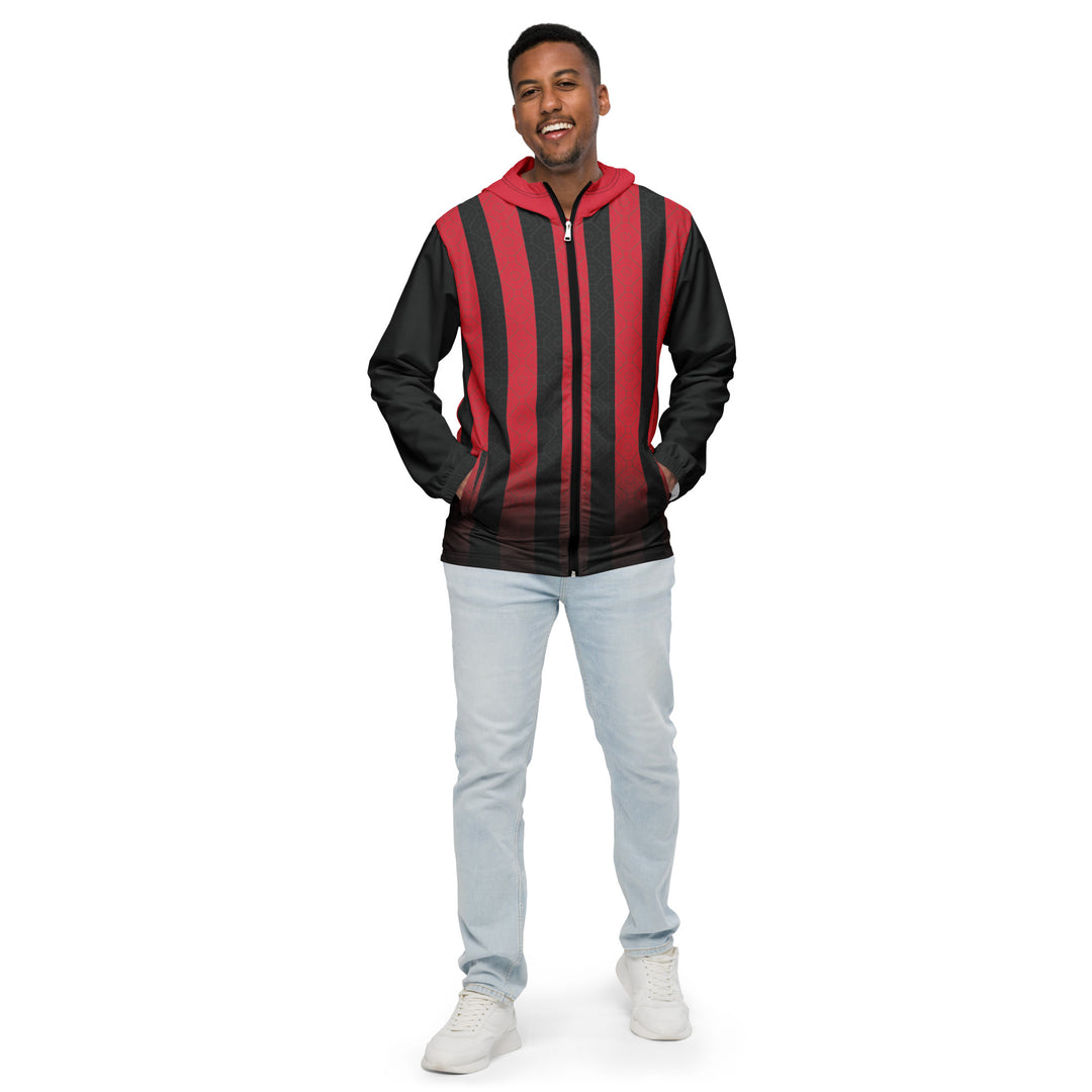 Men’s Windbreaker - Black-Red Pillar