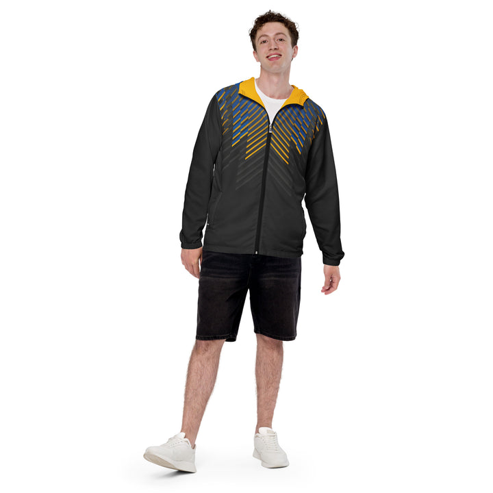 Men’s Windbreaker - Grey-Yellow Energy