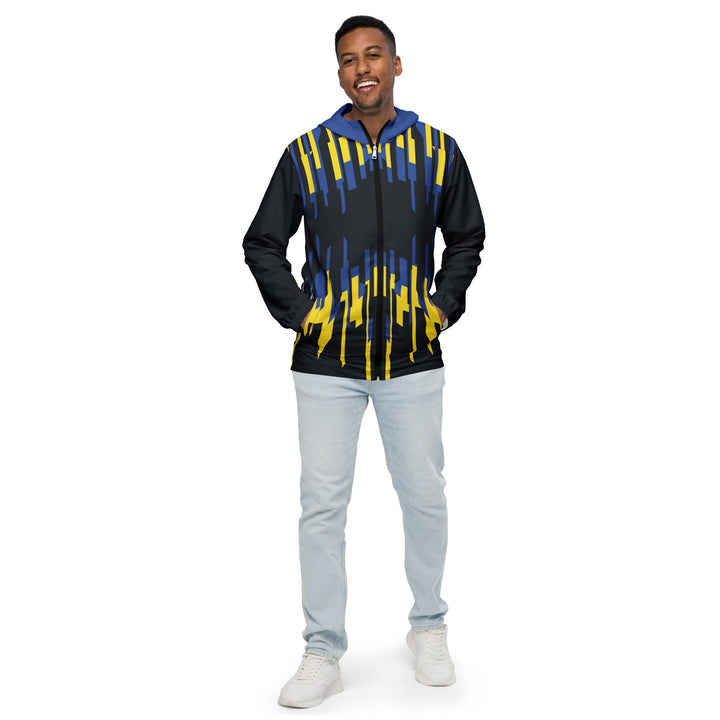 Men’s Windbreaker - Blue-Yellow Bite