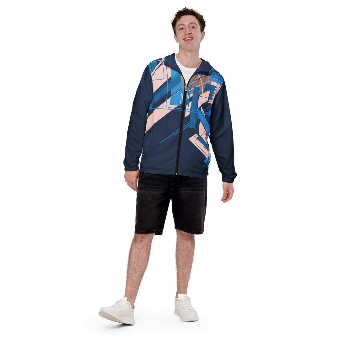 Men’s Windbreaker - Blue-Pink Hover