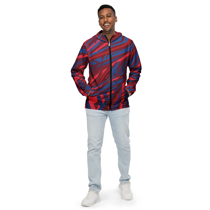 Men’s Windbreaker - Red-Blue Root