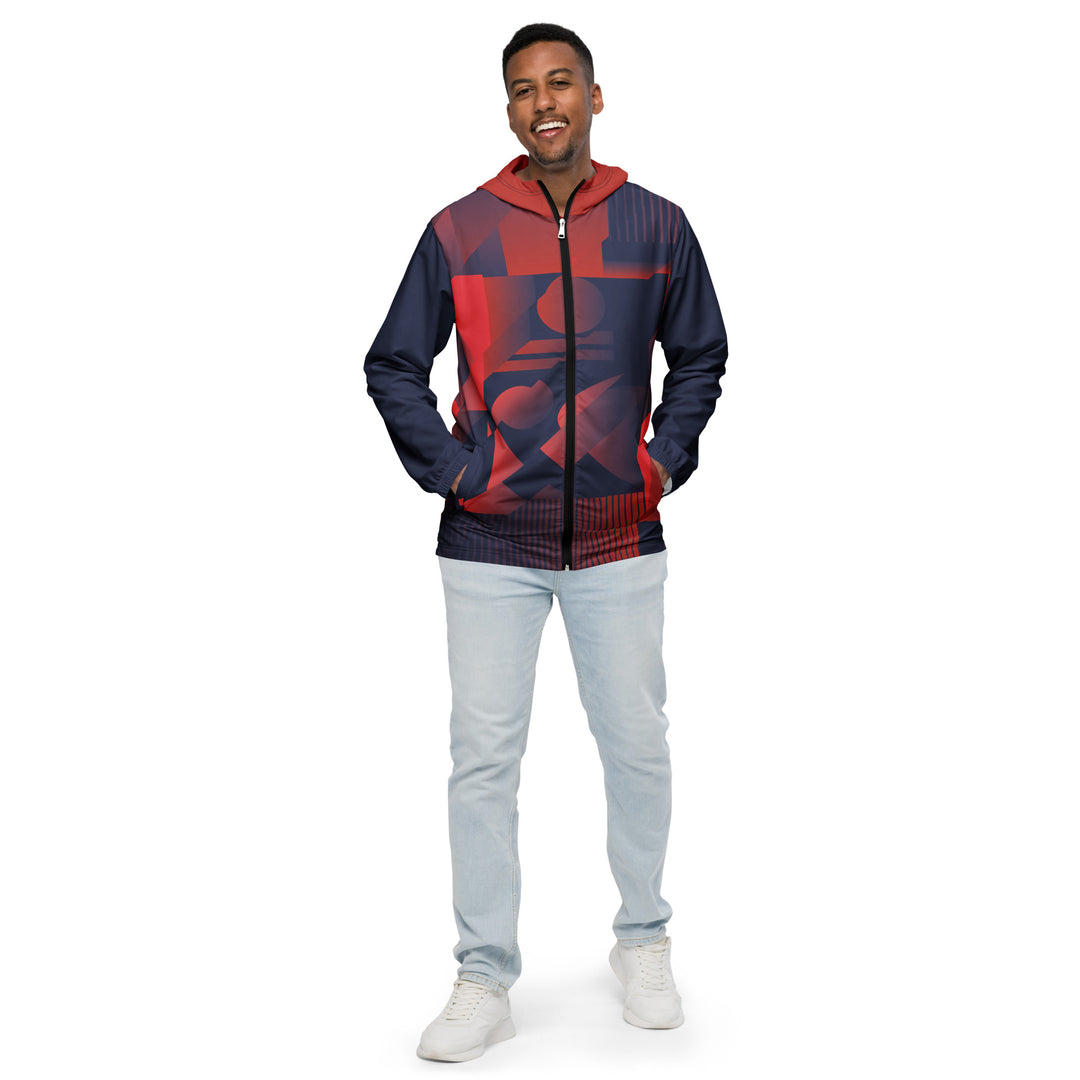 Men’s Windbreaker - Blue-Red Vision