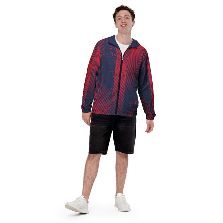 Men’s Windbreaker - Red-Blue Street