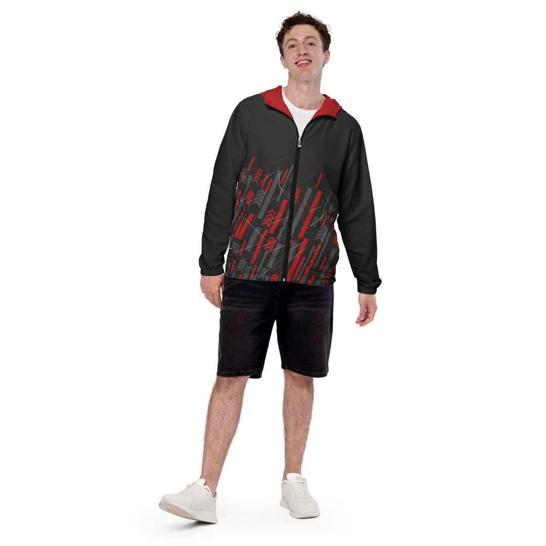 Men’s Windbreaker - Black-Red Track