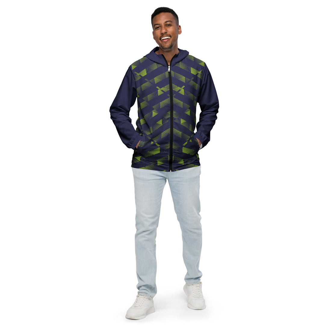 Men’s Windbreaker - Blue-Green Striker