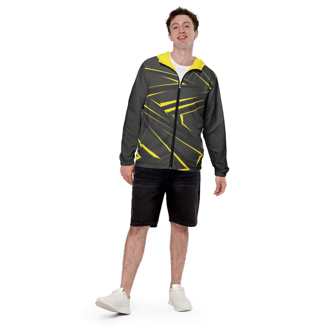 Men’s Windbreaker - Grey-Yellow Iron