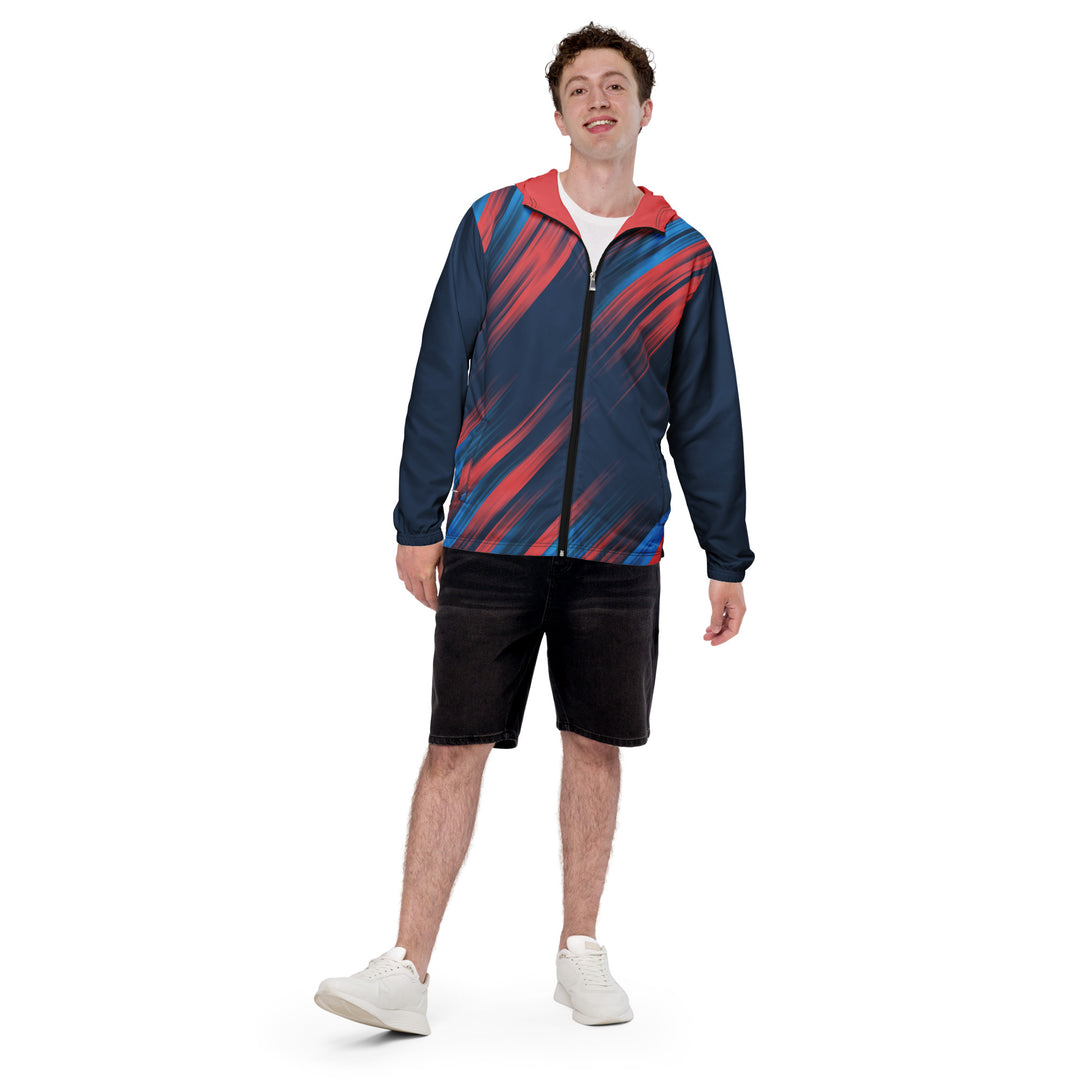 Men’s Windbreaker - Red-Blue Blur