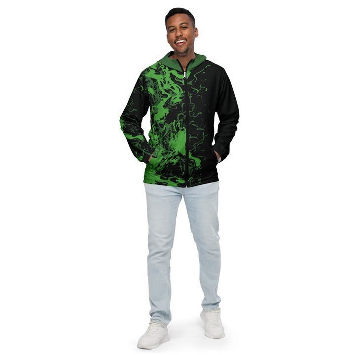 Men’s Windbreaker - Black-Green Might