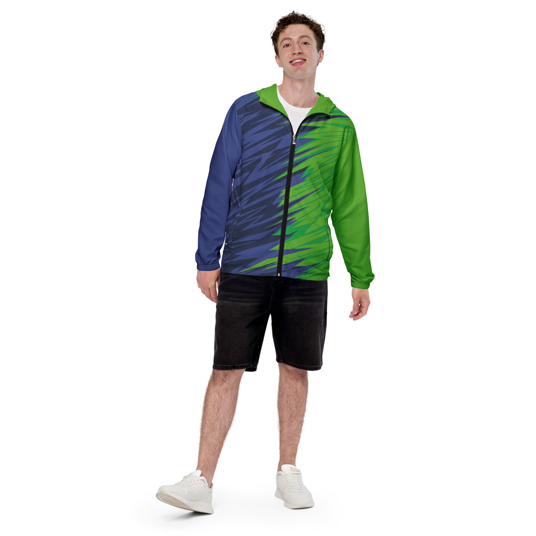 Men’s Windbreaker - Green-Blue Move