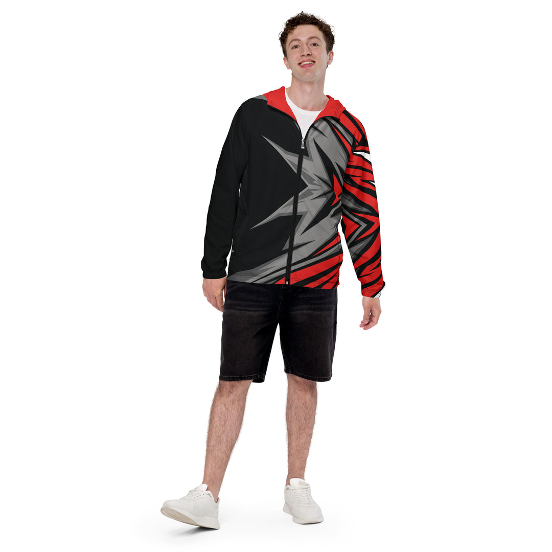 Men’s Windbreaker - Black-Red Blast