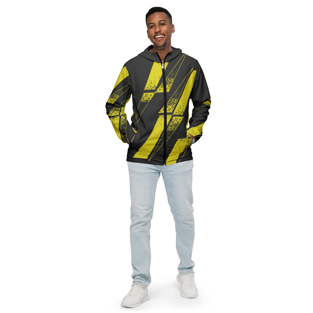 Men’s Windbreaker - Yellow-Black Diamond