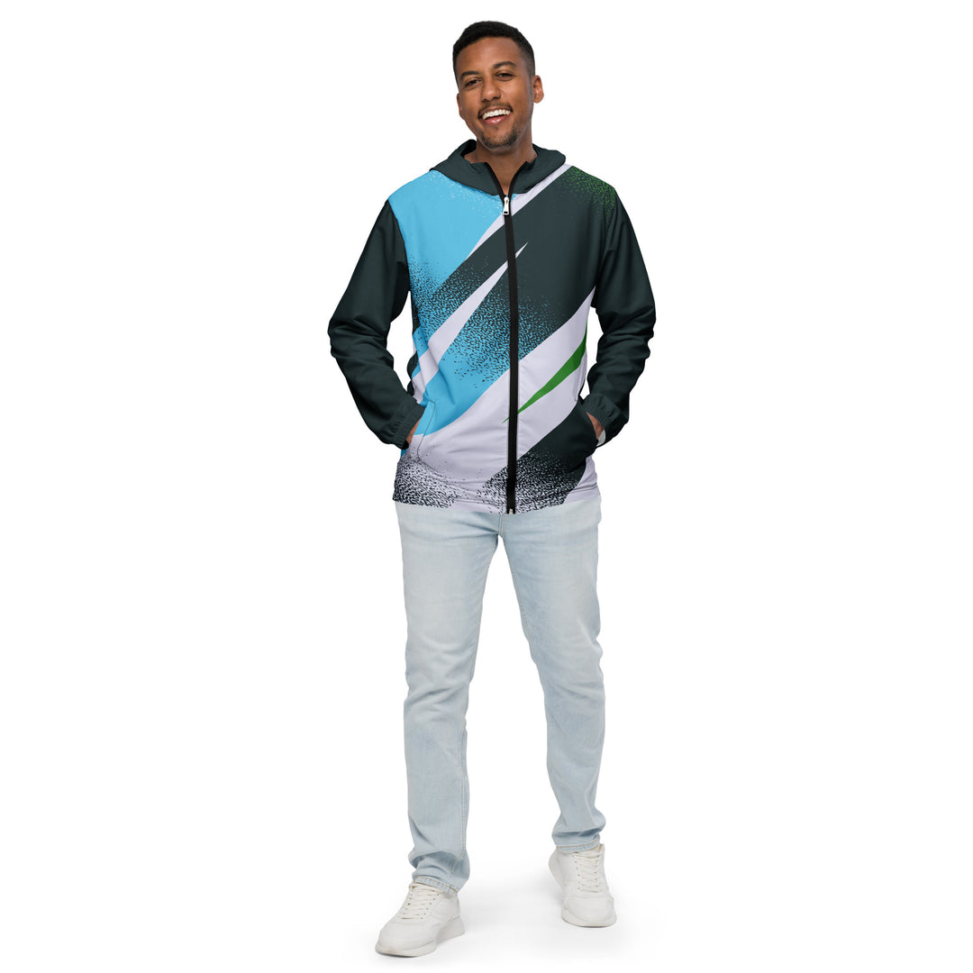 Men’s Windbreaker - Green-Blue Spirit