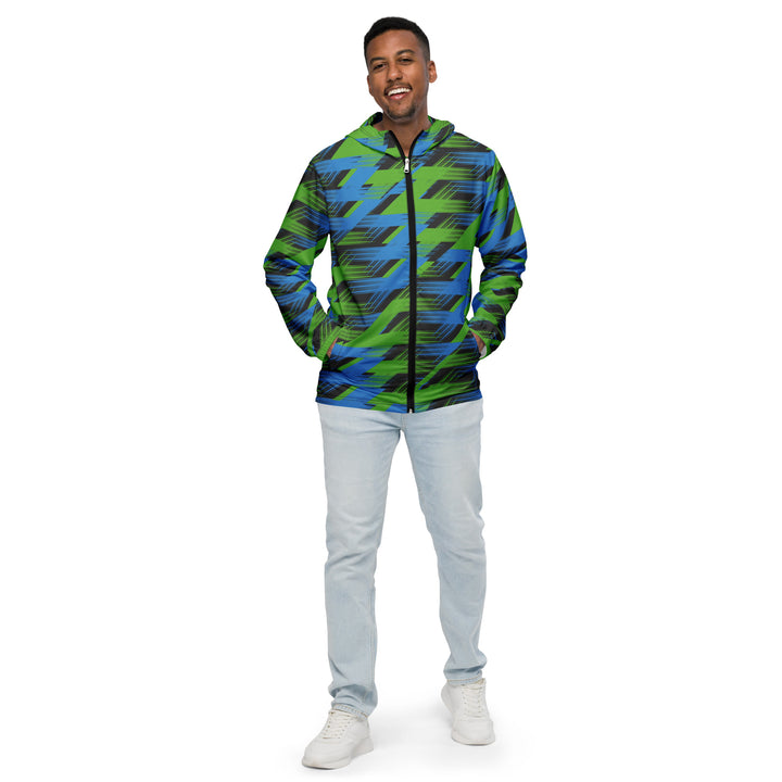 Men’s Windbreaker - Blue-Green Rough