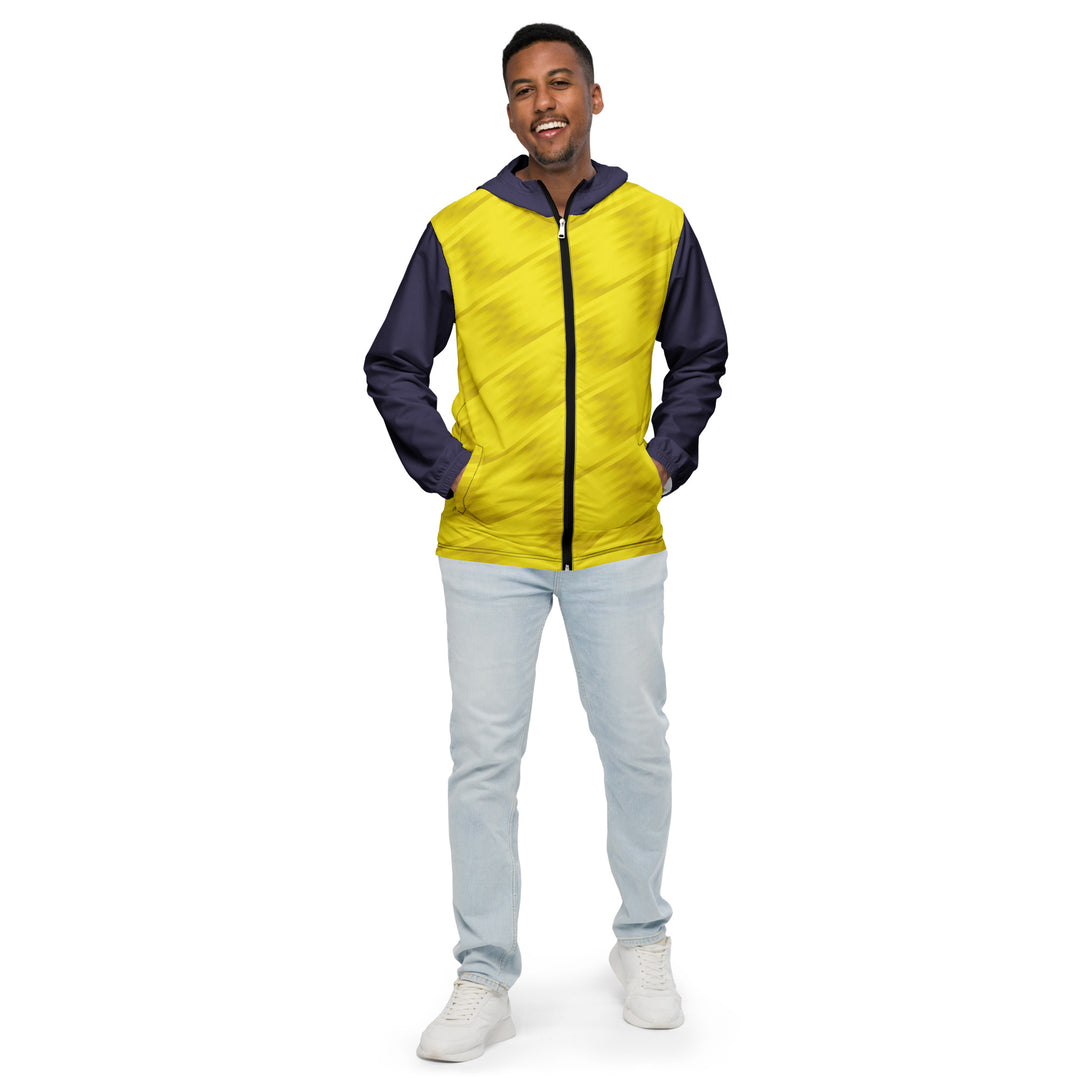 Men’s Windbreaker - Yellow-Purple Distortion